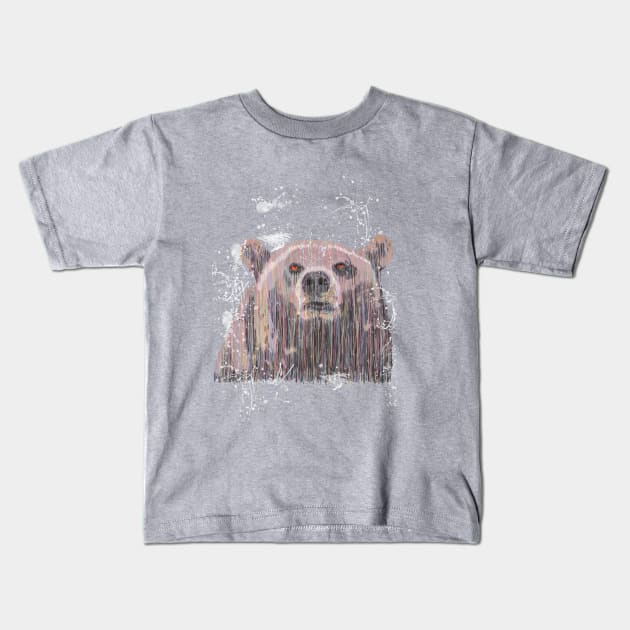 Bear Splash Kids T-Shirt by silent_warrior